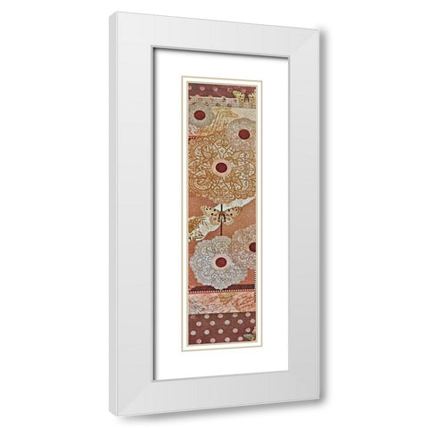 Lace Flower II White Modern Wood Framed Art Print with Double Matting by Perkins, Greg
