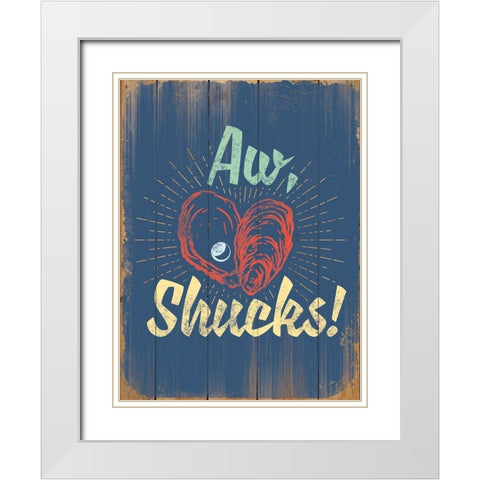 Punny Coastal II White Modern Wood Framed Art Print with Double Matting by Brando, J.J.