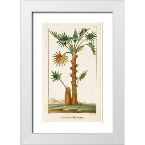 Turpin Exotic Palms I White Modern Wood Framed Art Print with Double Matting by Turpin