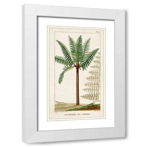 Turpin Exotic Palms III White Modern Wood Framed Art Print with Double Matting by Turpin