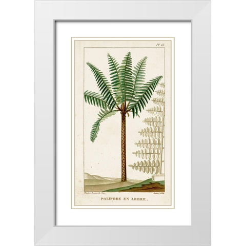 Turpin Exotic Palms III White Modern Wood Framed Art Print with Double Matting by Turpin
