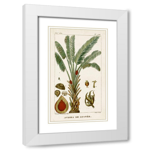 Turpin Exotic Palms VI White Modern Wood Framed Art Print with Double Matting by Turpin