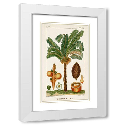 Turpin Exotic Palms VII White Modern Wood Framed Art Print with Double Matting by Turpin