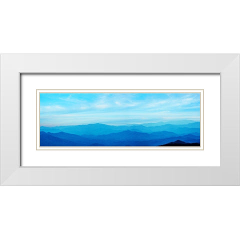 Misty Mountains III White Modern Wood Framed Art Print with Double Matting by McLoughlin, James