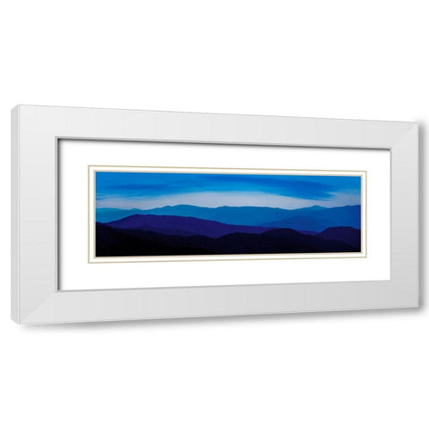 Misty Mountains IV White Modern Wood Framed Art Print with Double Matting by McLoughlin, James