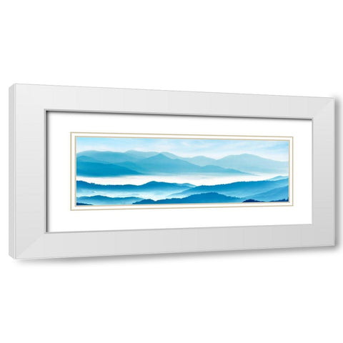 Misty Mountains XI White Modern Wood Framed Art Print with Double Matting by McLoughlin, James