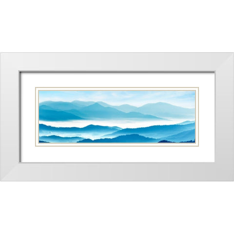 Misty Mountains XI White Modern Wood Framed Art Print with Double Matting by McLoughlin, James