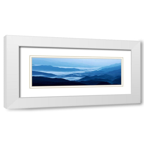 Misty Mountains XIII White Modern Wood Framed Art Print with Double Matting by McLoughlin, James
