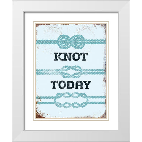 Punny Nautical I White Modern Wood Framed Art Print with Double Matting by Brando, J.J.