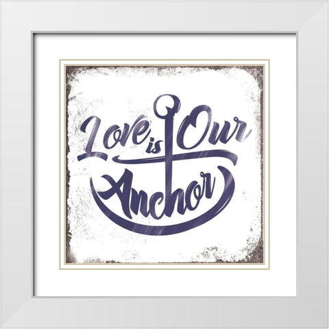 Punny Nautical III White Modern Wood Framed Art Print with Double Matting by Brando, J.J.