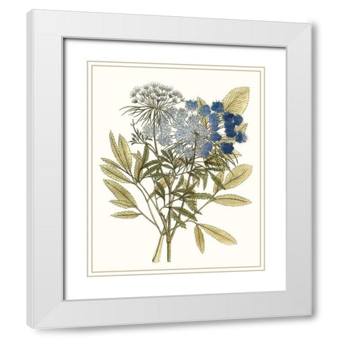 Lacy Leaves I White Modern Wood Framed Art Print with Double Matting by Unknown