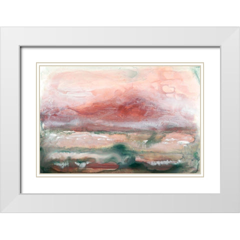 Lost Horizon II White Modern Wood Framed Art Print with Double Matting by Stramel, Renee W.