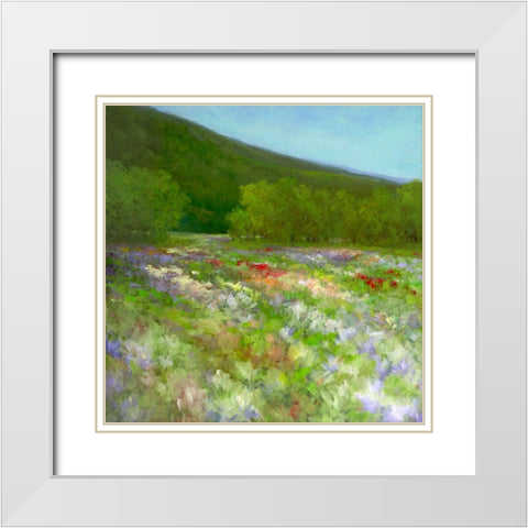 Flowers of Half Moon Bay II White Modern Wood Framed Art Print with Double Matting by Finch, Sheila