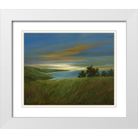Sky at Dusk White Modern Wood Framed Art Print with Double Matting by Finch, Sheila