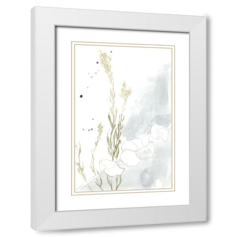 Wildflower Triptych II White Modern Wood Framed Art Print with Double Matting by Goldberger, Jennifer