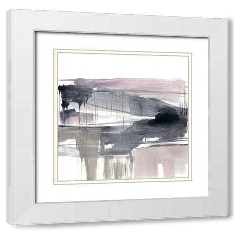 Blush Plane II White Modern Wood Framed Art Print with Double Matting by Goldberger, Jennifer