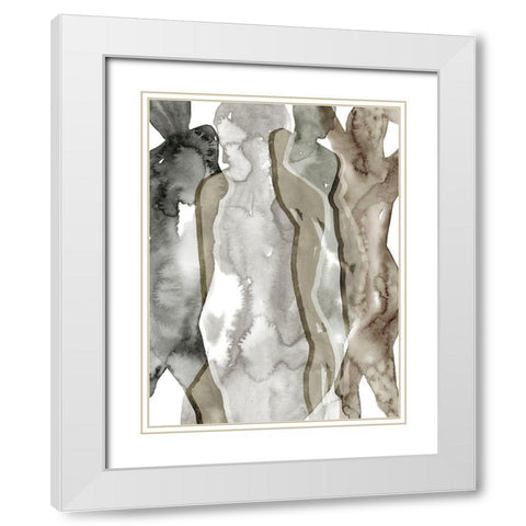 Earth Women I White Modern Wood Framed Art Print with Double Matting by Popp, Grace