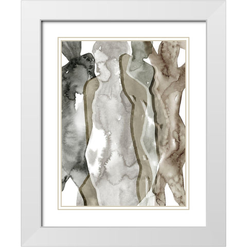 Earth Women I White Modern Wood Framed Art Print with Double Matting by Popp, Grace