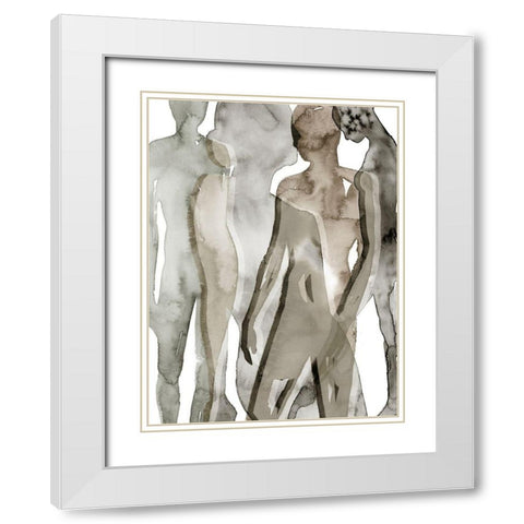 Earth Women II White Modern Wood Framed Art Print with Double Matting by Popp, Grace