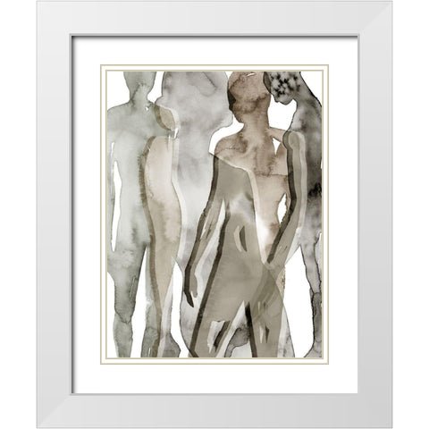 Earth Women II White Modern Wood Framed Art Print with Double Matting by Popp, Grace