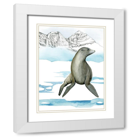 Arctic Animal IV White Modern Wood Framed Art Print with Double Matting by Popp, Grace