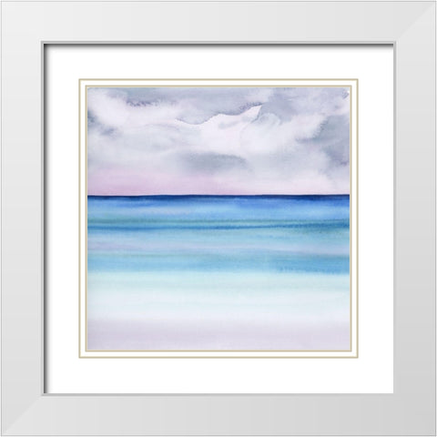 Twilight Sands I White Modern Wood Framed Art Print with Double Matting by Popp, Grace