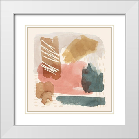 Ochre Echo II White Modern Wood Framed Art Print with Double Matting by Popp, Grace