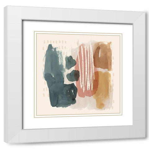 Ochre Echo III White Modern Wood Framed Art Print with Double Matting by Popp, Grace