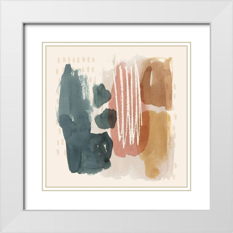 Ochre Echo III White Modern Wood Framed Art Print with Double Matting by Popp, Grace