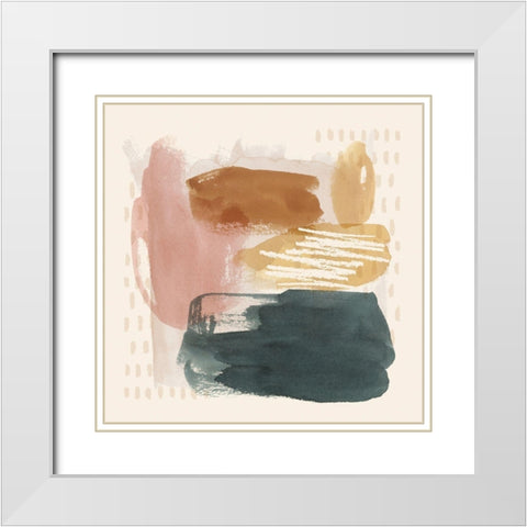 Ochre Echo IV White Modern Wood Framed Art Print with Double Matting by Popp, Grace