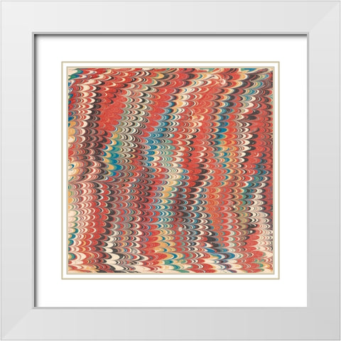 Florentine VII White Modern Wood Framed Art Print with Double Matting by Unknown