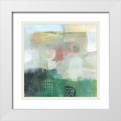 Galway IV White Modern Wood Framed Art Print with Double Matting by Borges, Victoria
