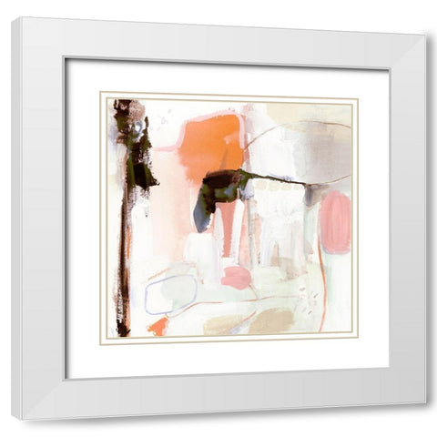 Ravel III White Modern Wood Framed Art Print with Double Matting by Borges, Victoria