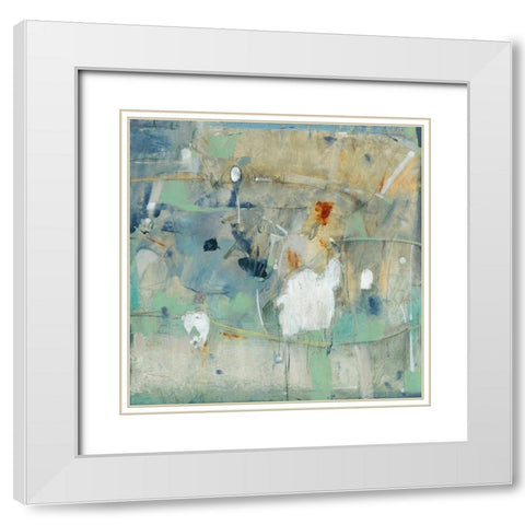 Clash I White Modern Wood Framed Art Print with Double Matting by OToole, Tim