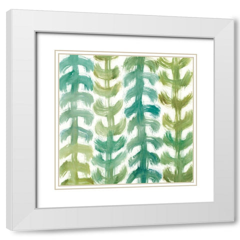 Woodbine I White Modern Wood Framed Art Print with Double Matting by Zarris, Chariklia