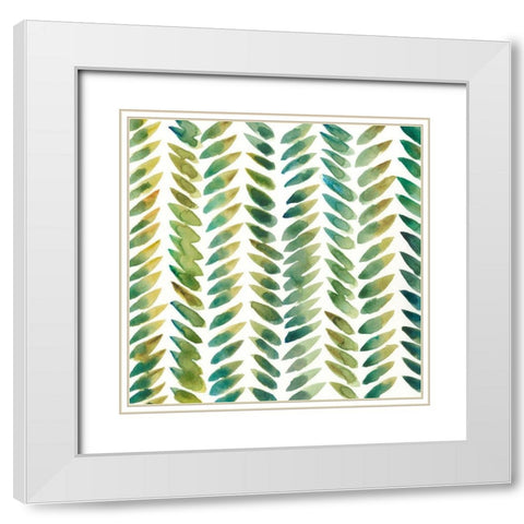 Woodbine III White Modern Wood Framed Art Print with Double Matting by Zarris, Chariklia