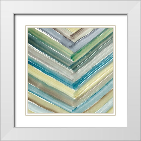 Woodbine V White Modern Wood Framed Art Print with Double Matting by Zarris, Charliklia