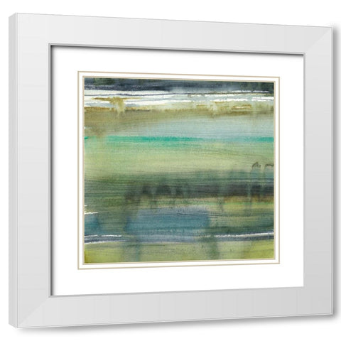 Woodbine VI White Modern Wood Framed Art Print with Double Matting by Zarris, Chariklia