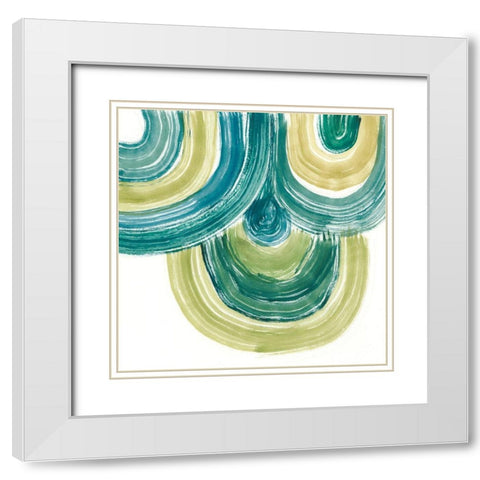 Woodbine VII White Modern Wood Framed Art Print with Double Matting by Zarris, Chariklia