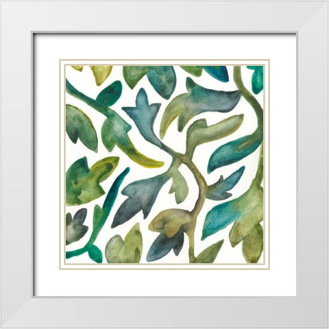 Woodbine VIII White Modern Wood Framed Art Print with Double Matting by Zarris, Charliklia