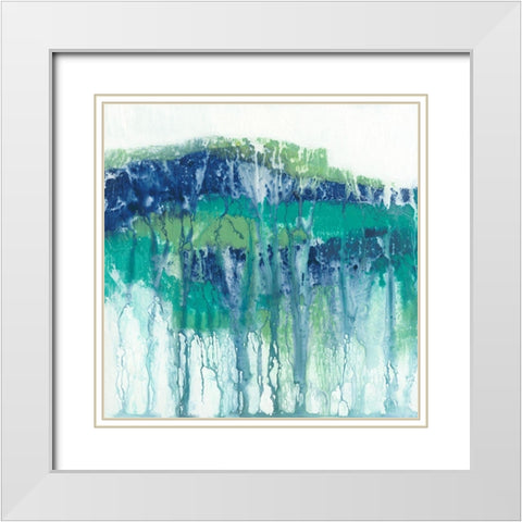 Emerging Layers I White Modern Wood Framed Art Print with Double Matting by Holland, J.