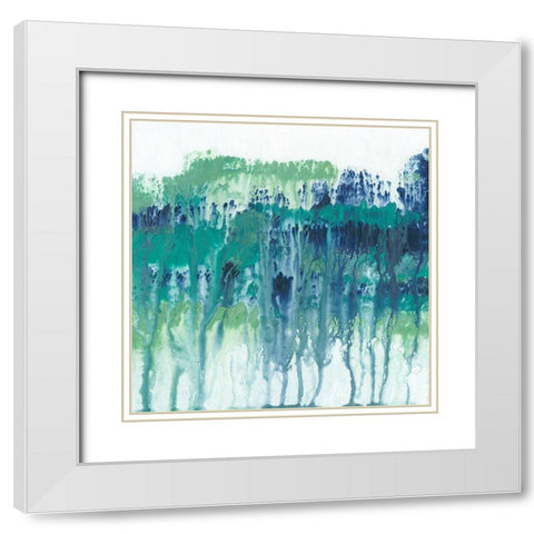 Emerging Layers II White Modern Wood Framed Art Print with Double Matting by Holland, J.