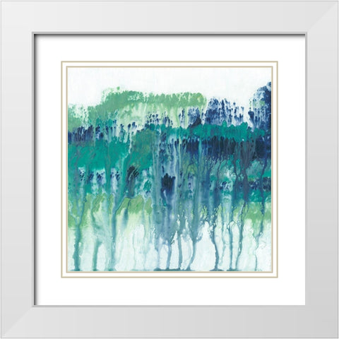 Emerging Layers II White Modern Wood Framed Art Print with Double Matting by Holland, J.