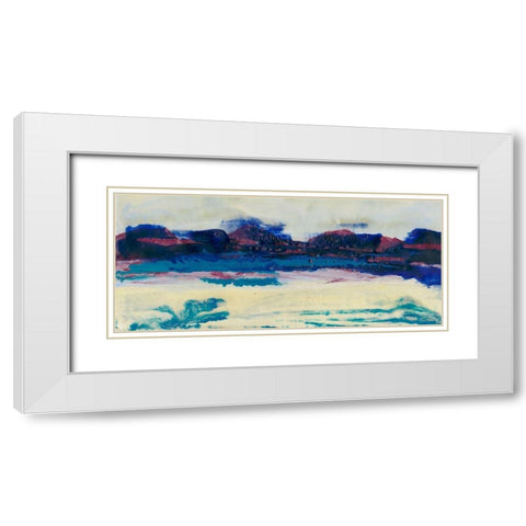 Vibrant Horizon II White Modern Wood Framed Art Print with Double Matting by Holland, J.