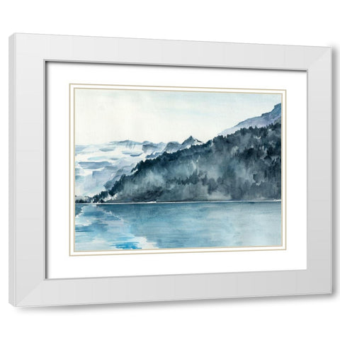 Winter Fjords II White Modern Wood Framed Art Print with Double Matting by Parker, Jennifer Paxton