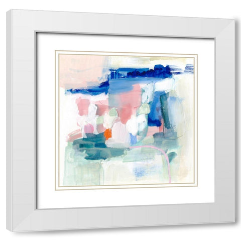 Procida I White Modern Wood Framed Art Print with Double Matting by Borges, Victoria