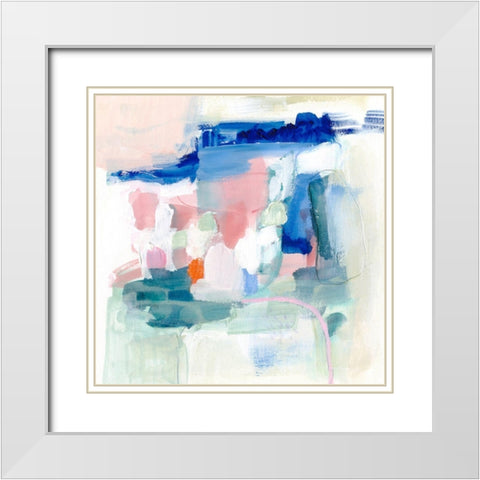 Procida I White Modern Wood Framed Art Print with Double Matting by Borges, Victoria