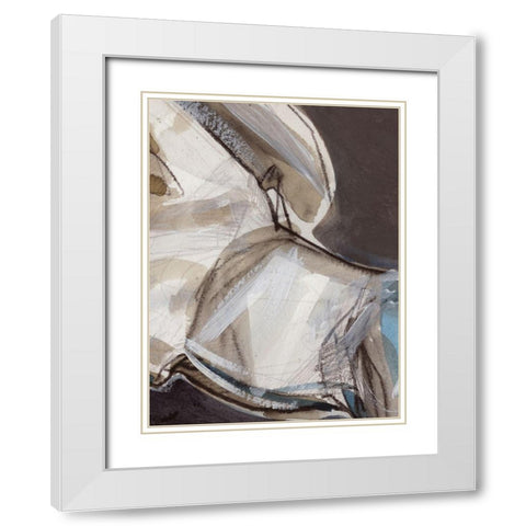 Horse Abstraction III White Modern Wood Framed Art Print with Double Matting by Parker, Jennifer Paxton