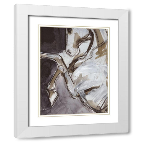 Horse Abstraction IV White Modern Wood Framed Art Print with Double Matting by Parker, Jennifer Paxton
