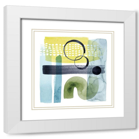 Refractions I White Modern Wood Framed Art Print with Double Matting by Popp, Grace